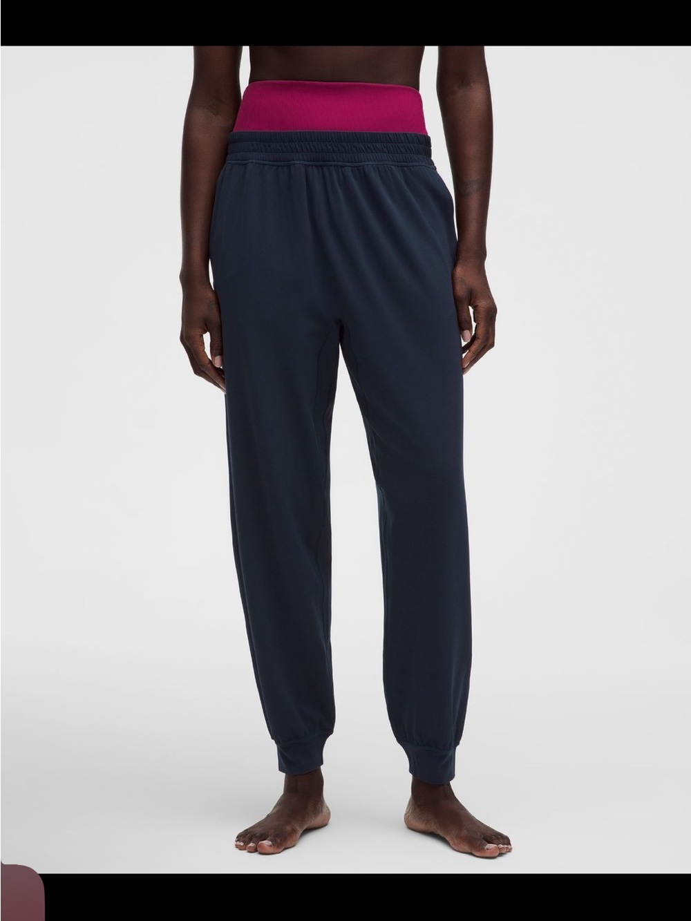 NWT Lululemon Align Ribbed-Waist Jogger True Navy/ Raspberry Rave Size 6 - Picture 9 of 10
